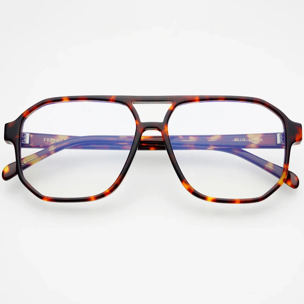 Billie Blue Light Glasses - Amber Tortoise