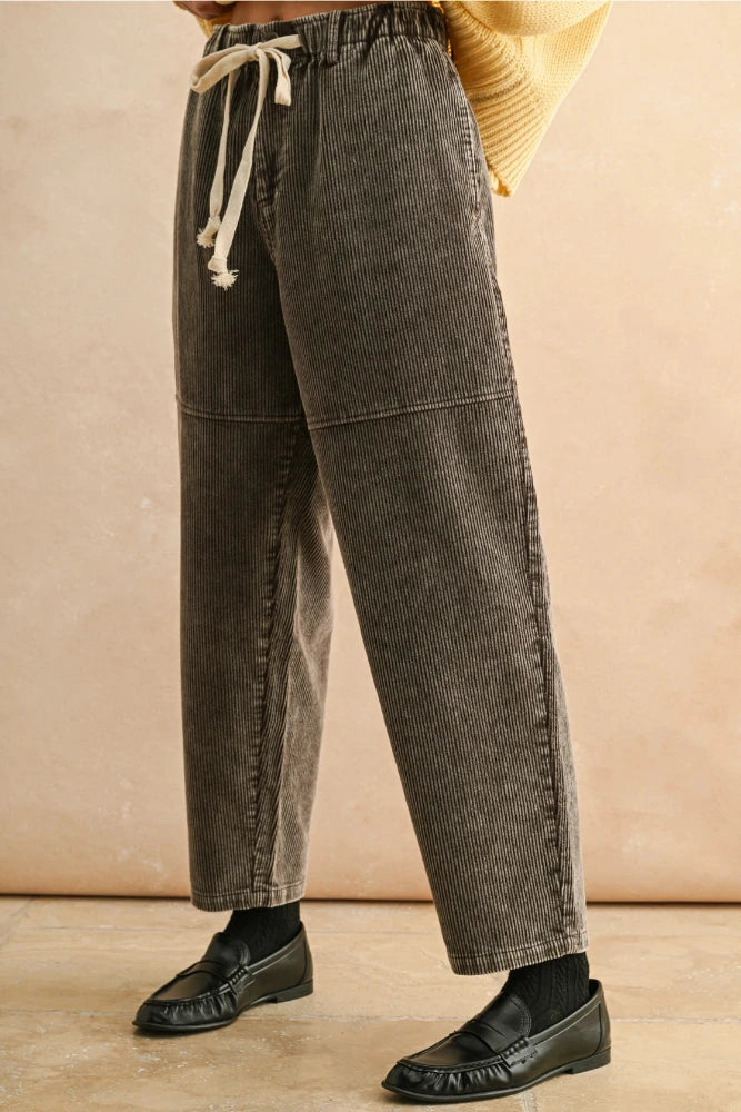 Corduroy Pants - Washed Brown