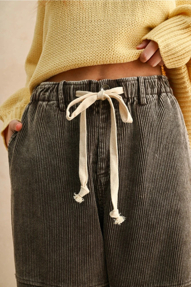 Corduroy Pants - Washed Brown