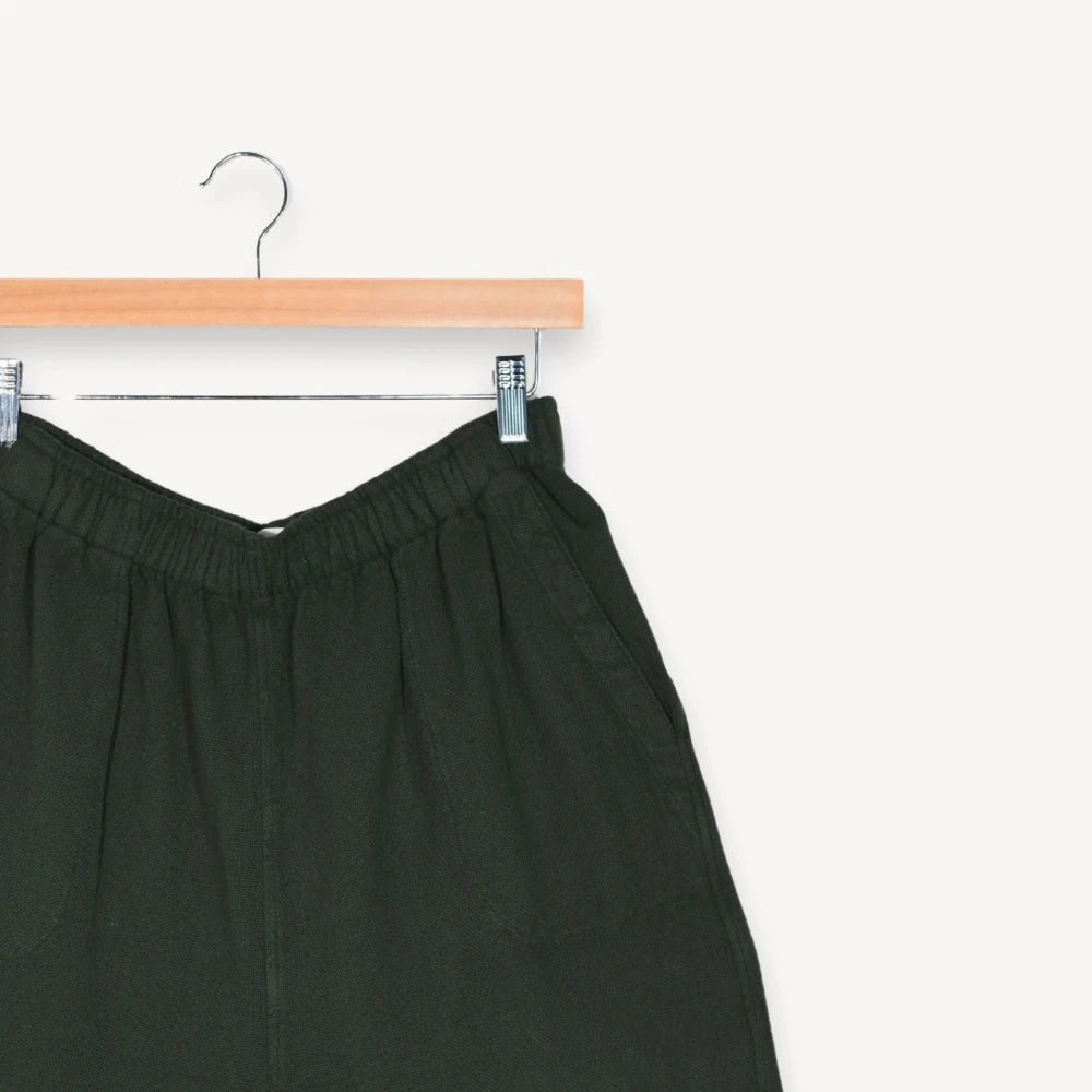 Loft Cotton Barrel Pant - Forest (O/S)