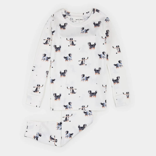 Two Piece Pajama Set - Hockey Dogs