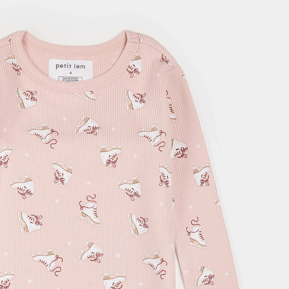 Two Piece Pajama Set - Figure Skates