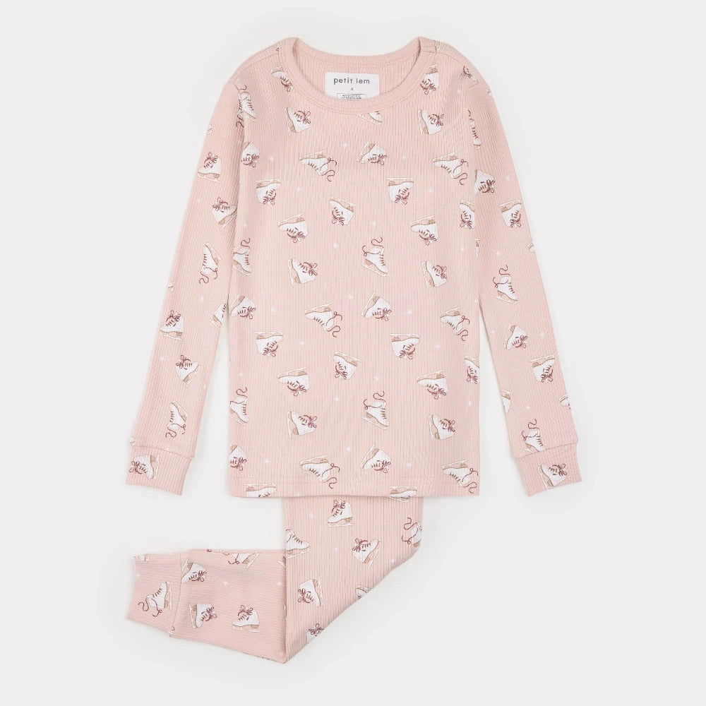 Two Piece Pajama Set - Figure Skates