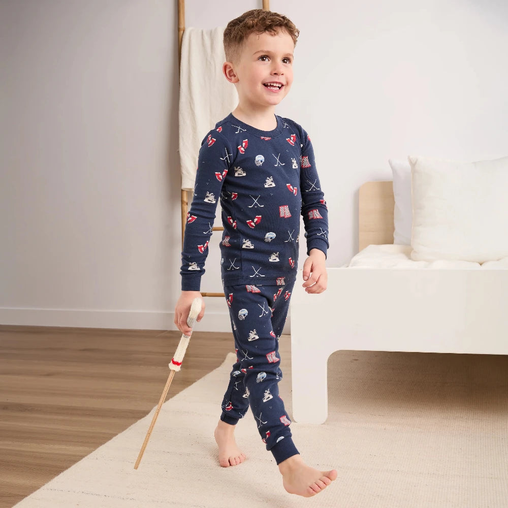 Two Piece Pajama Set - Hockey