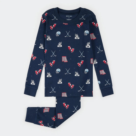Two Piece Pajama Set - Hockey
