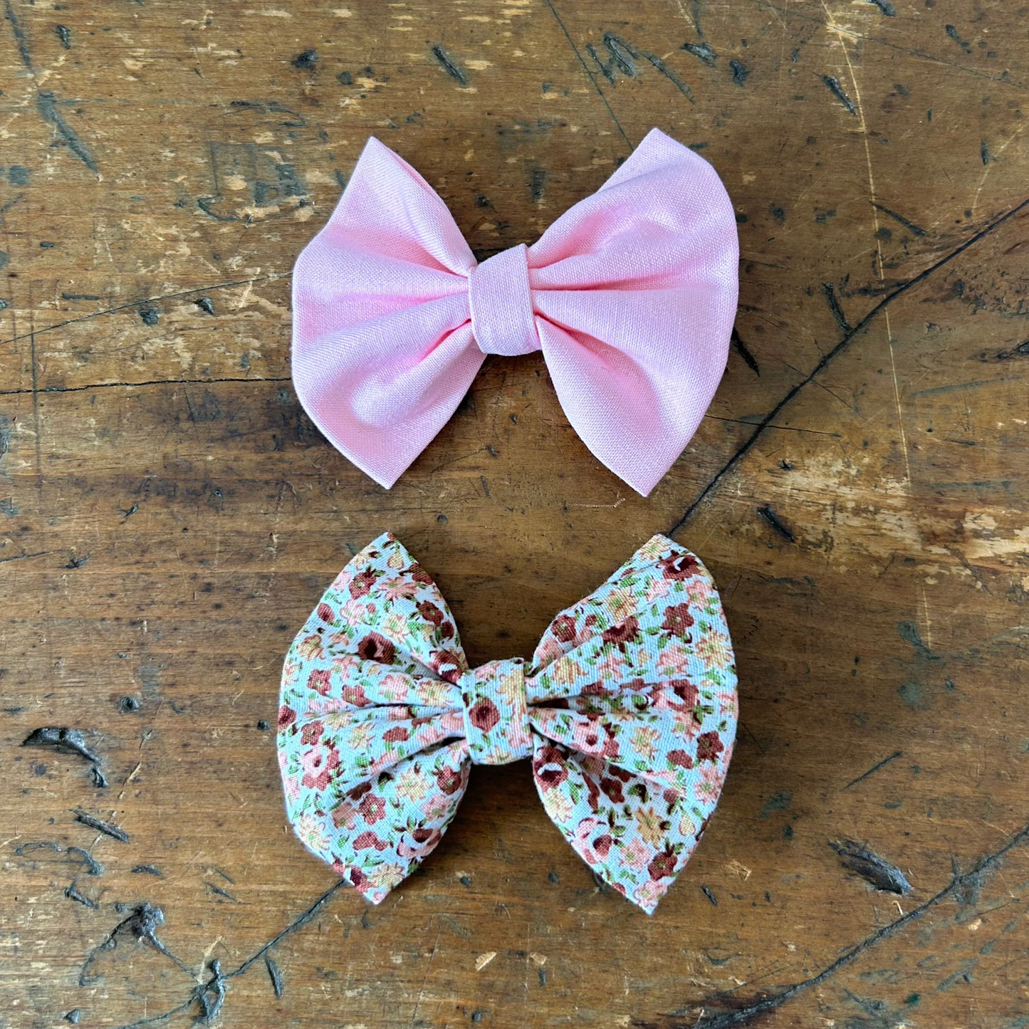 Bow Clips - Pink / Autumn Garden