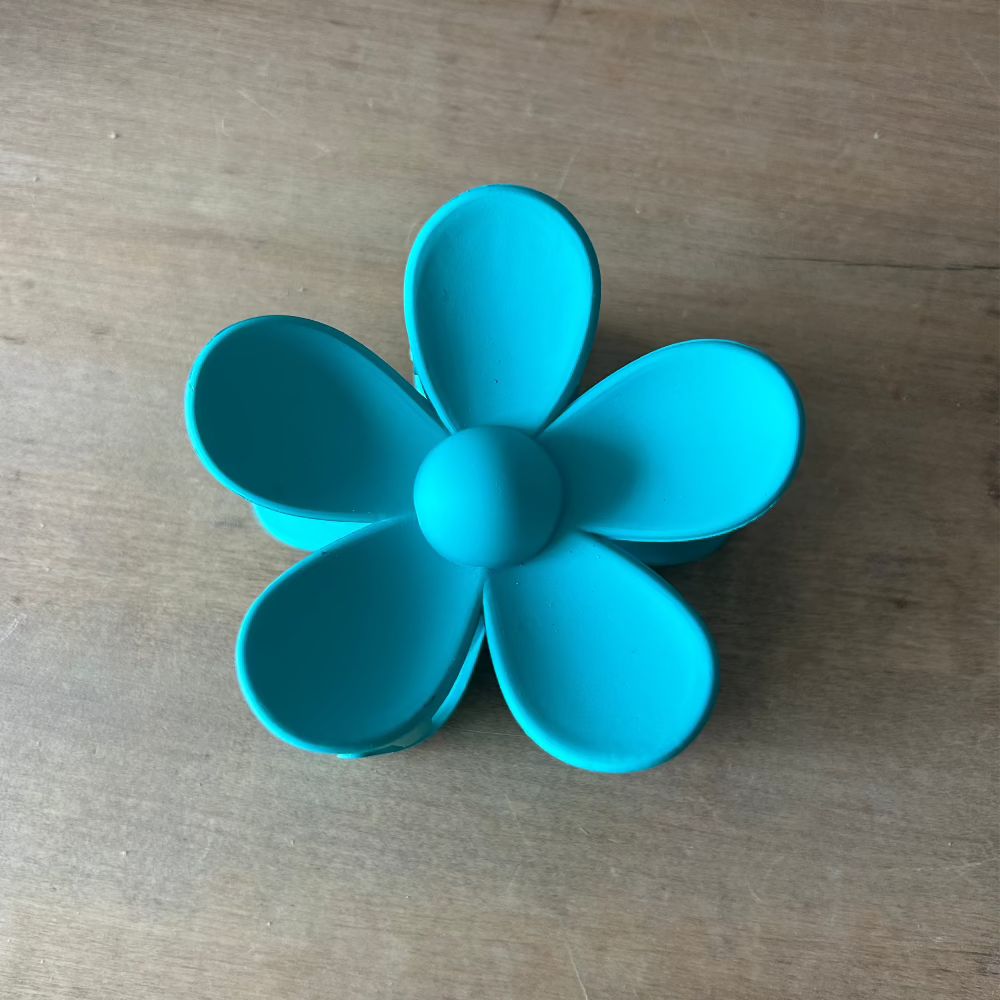 Flower Claw Clip - Turquoise