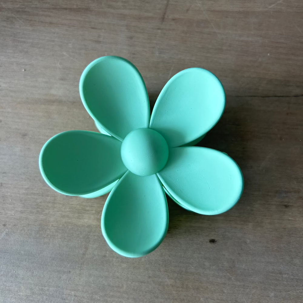 Flower Claw Clip - Mint Green