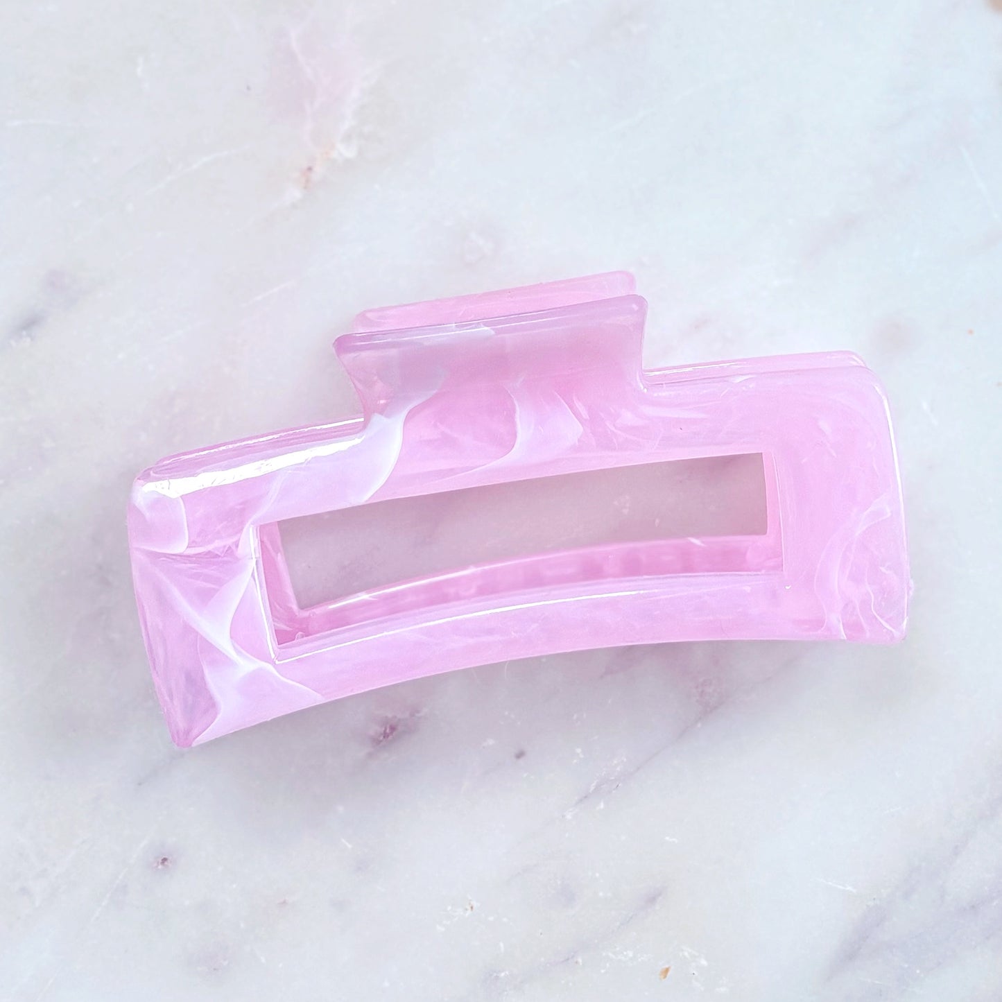 Marbled Hair Clip - Peony