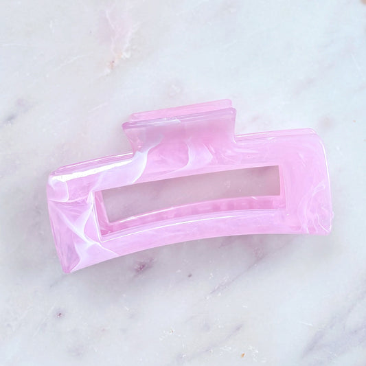 Marbled Hair Clip - Peony
