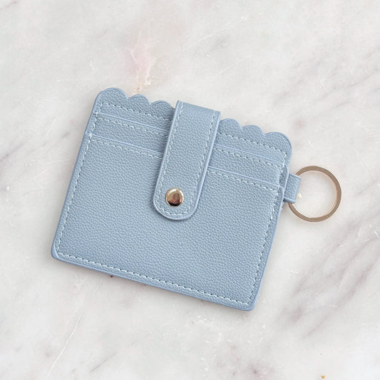 Scalloped Card Wallet - Heron