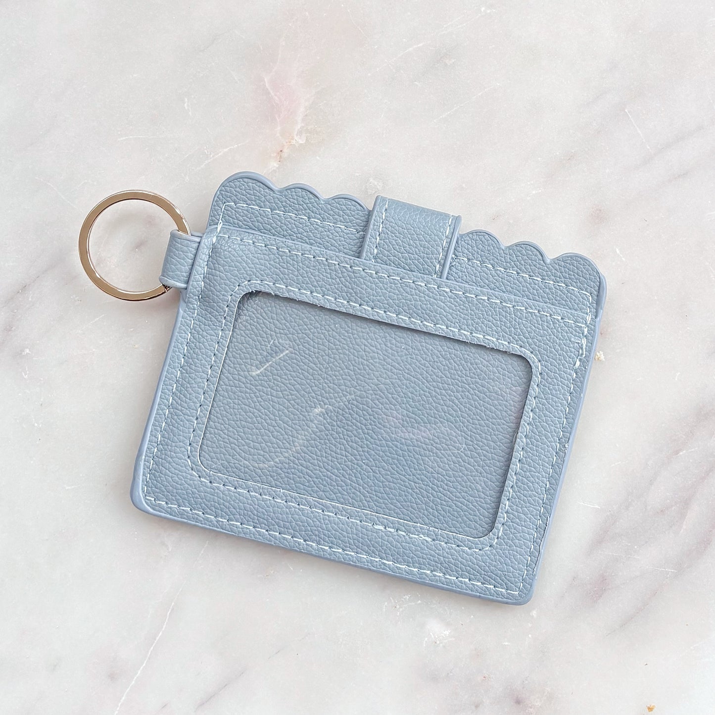 Scalloped Card Wallet - Heron