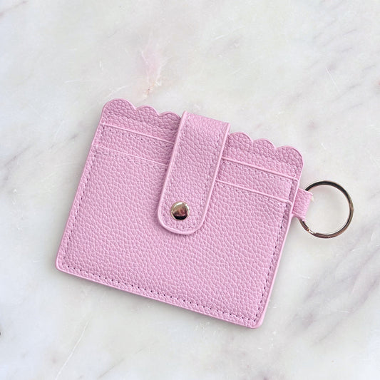 Scalloped Card Wallet - Peony