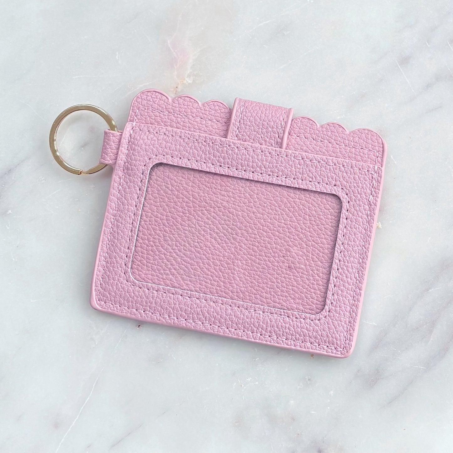 Scalloped Card Wallet - Peony