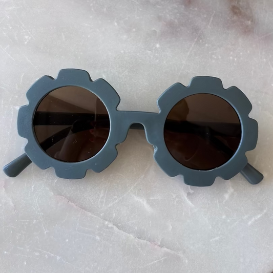 Toddler Flower Sunglasses - Sage Grey