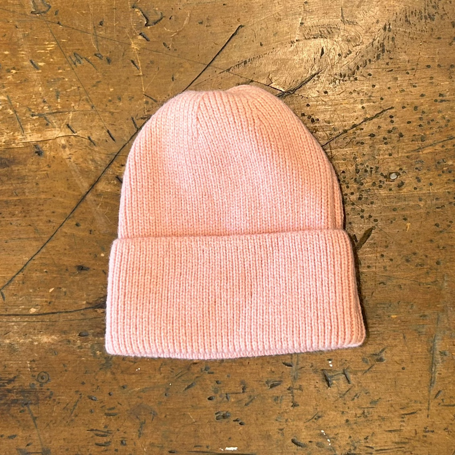 Ribbed Knit Hat - Rose