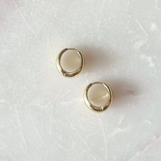 Gold Tapered Hoop Earrings