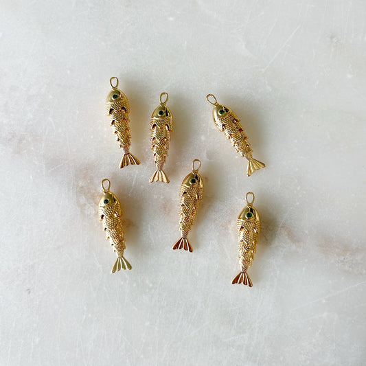 Gold Koi Fish Charm