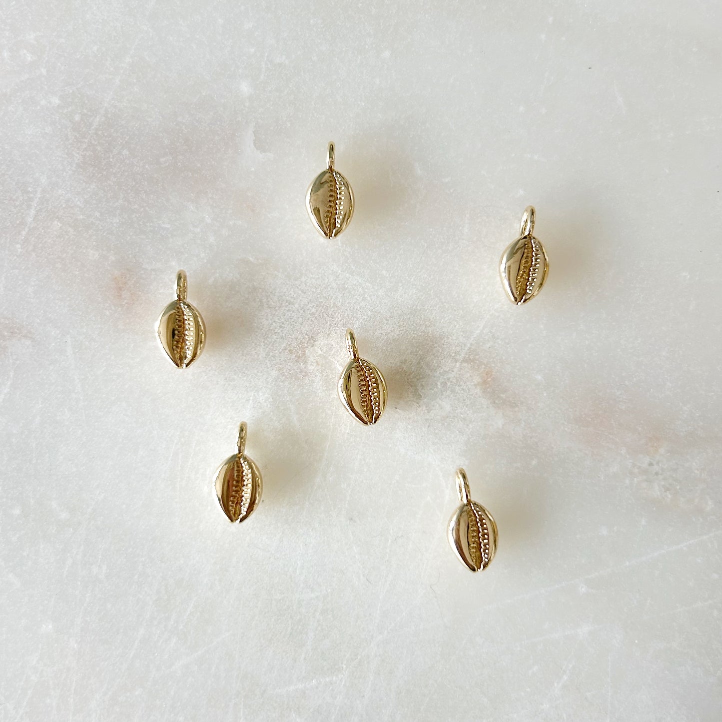 Conch Shell Charm - Gold