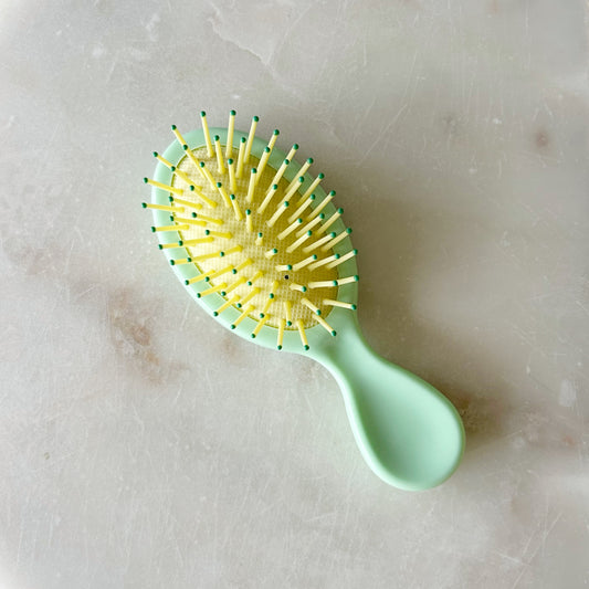 Mini Cushion Brush - Green + Yellow