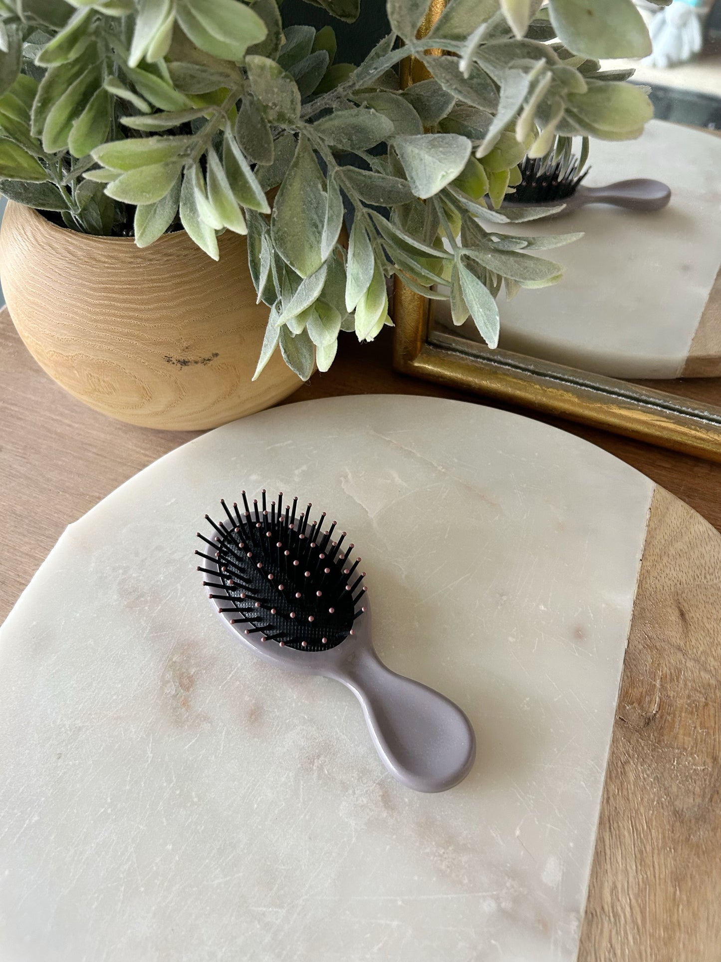 Mini Cushion Brush - Grey + Black