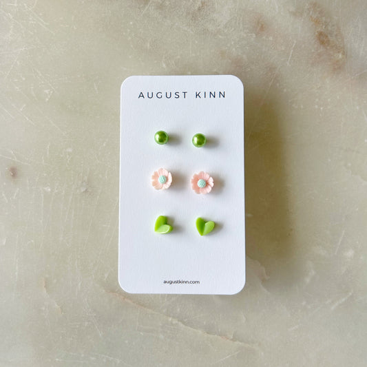 Stud Earrings 3 pack - Spring Garden