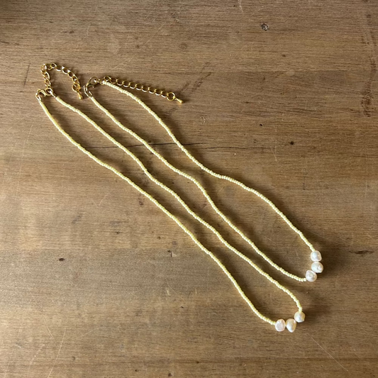 Freshwater Pearl Necklace - Buttercup Yellow