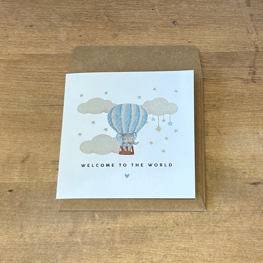 Card - Welcome To The World Elephant
