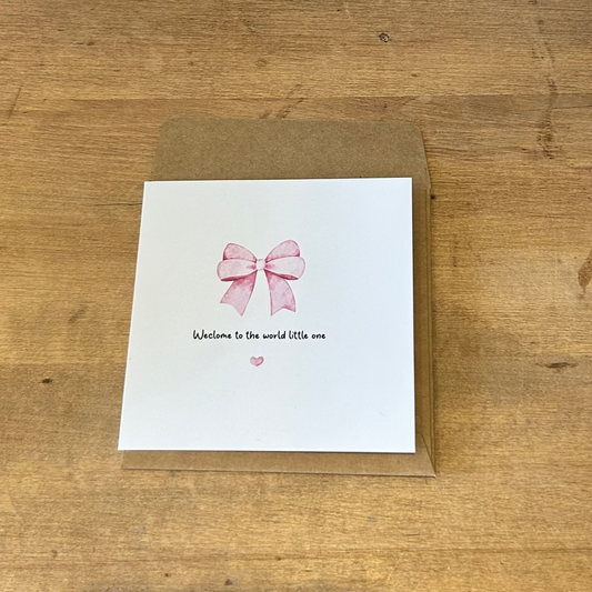 Card - Welcome To The World Bow