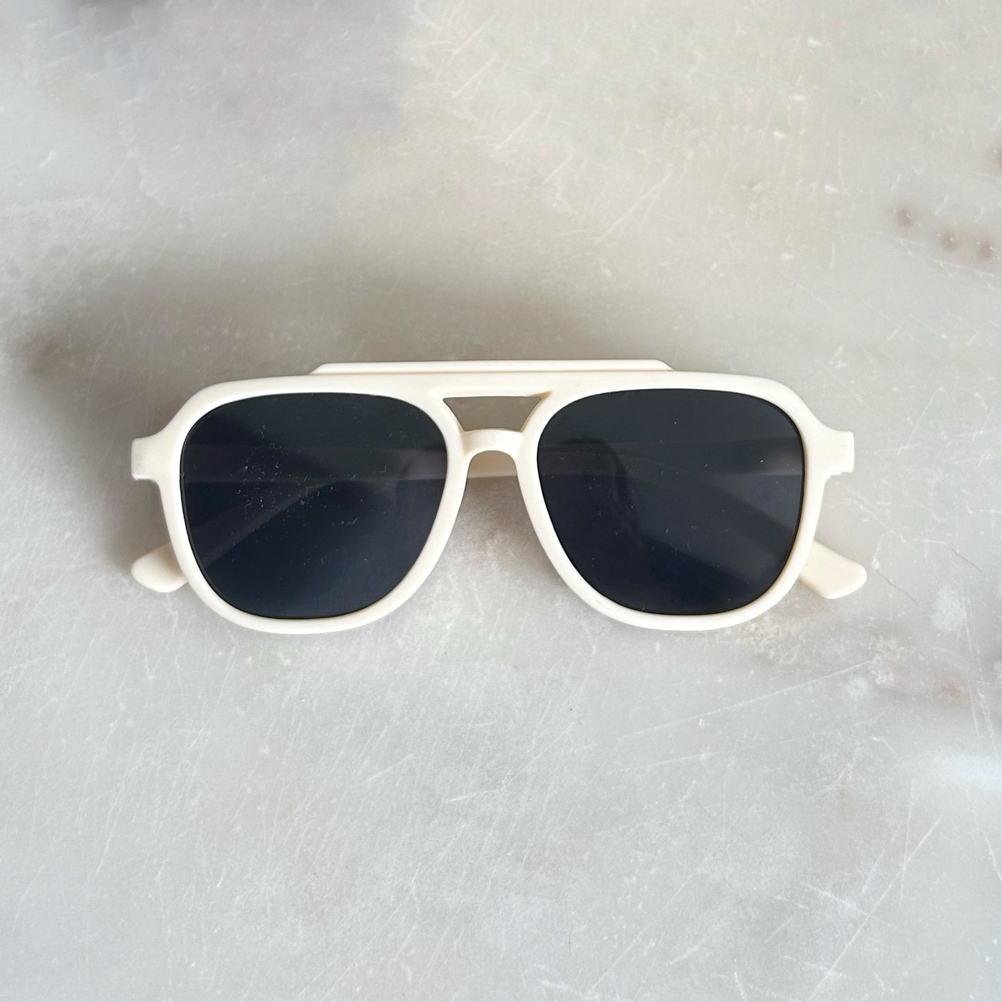 Toddler Aviator Sunglasses - Cream