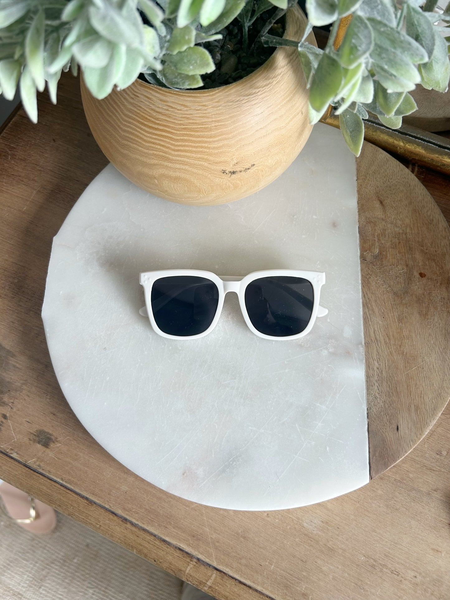 Toddler Square Sunglasses - Off-White