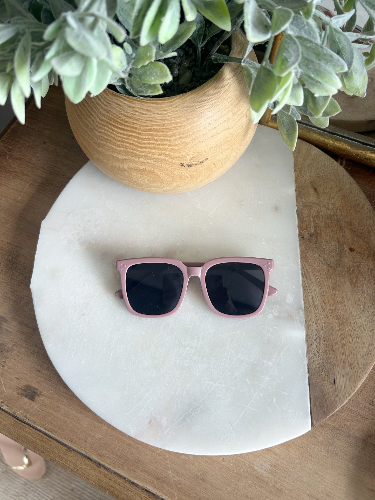Toddler Square Sunglasses - Mauve