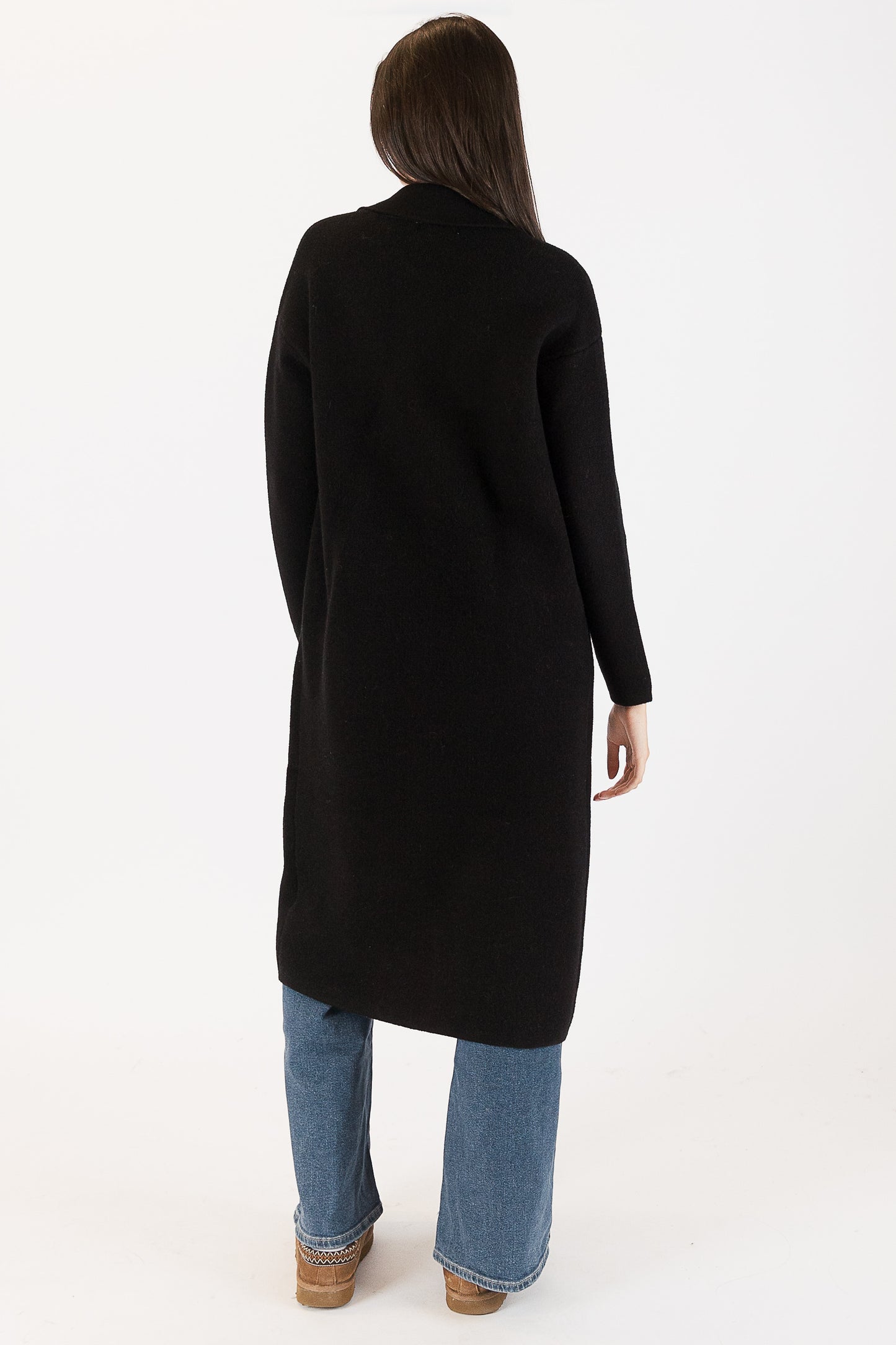 Jimmi Sweater Coat - Black Fleck