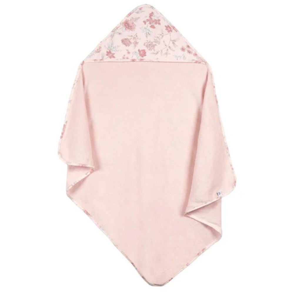 Hooded Towel - Pink Wildflowers