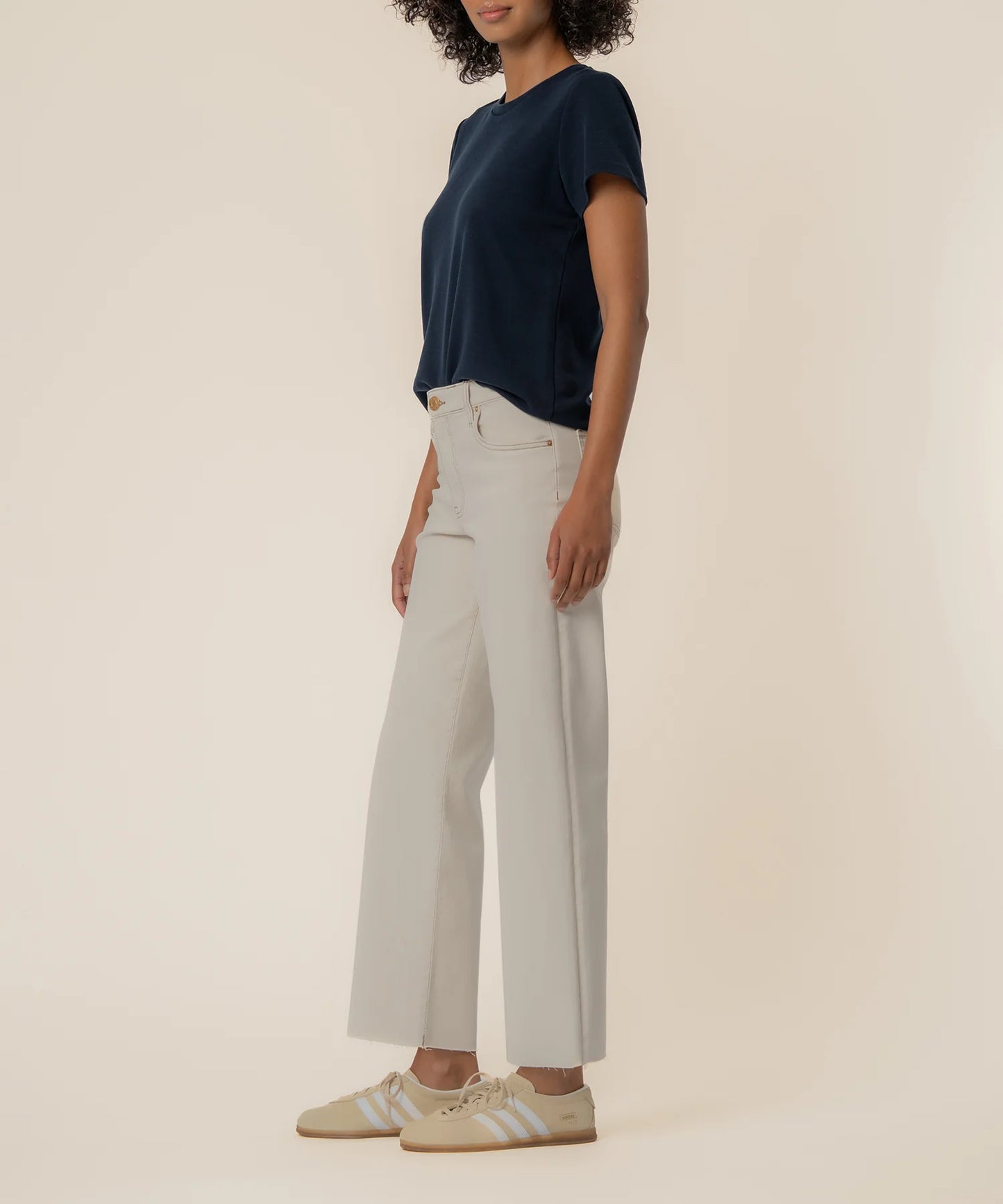 Charlotte High-Rise Wide Leg - Ecru