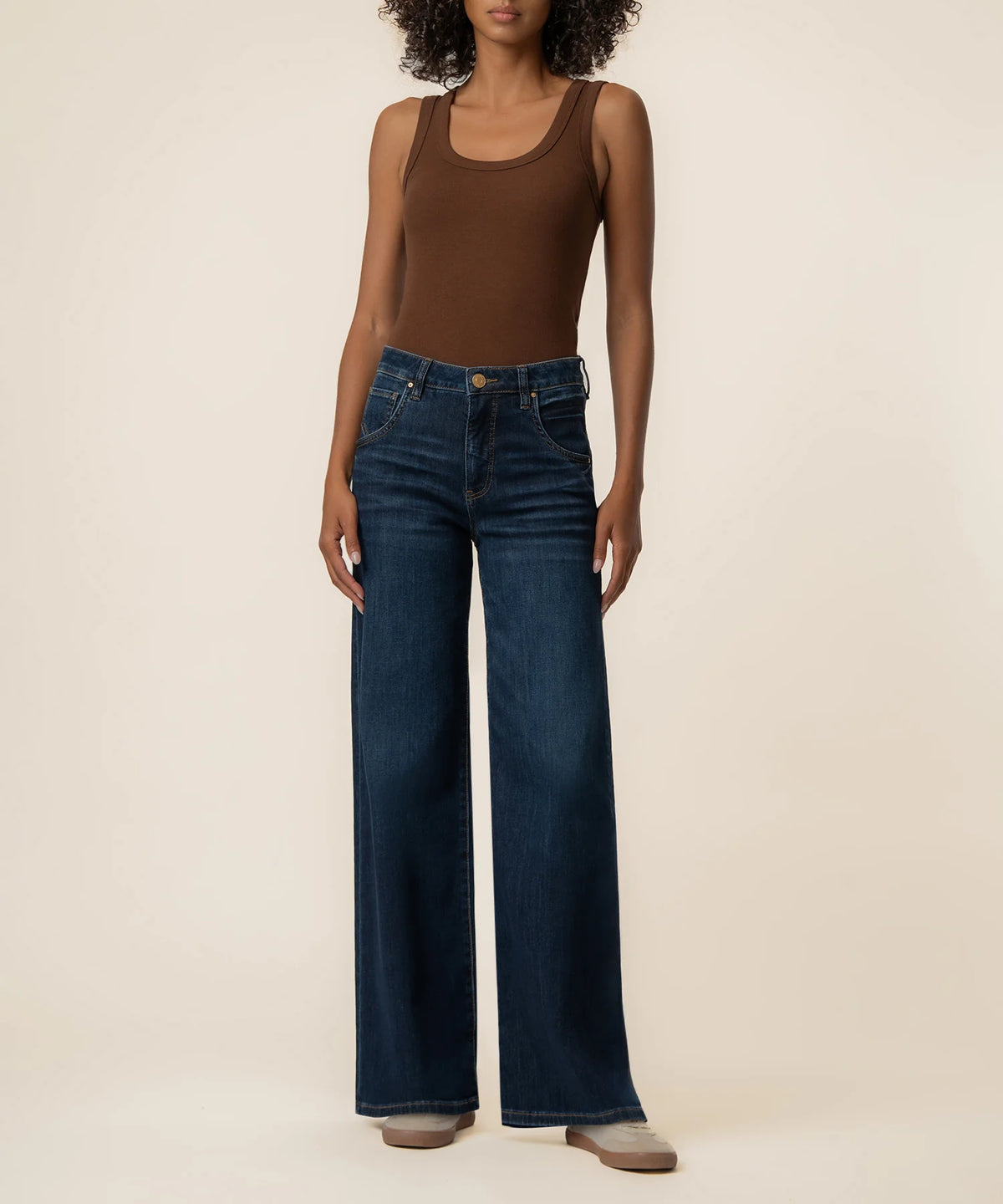 Maya High Rise Wide Leg - Angelically Wash