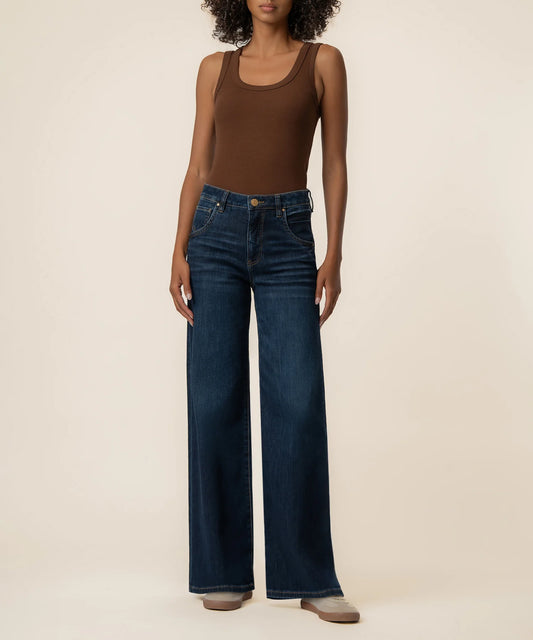 Maya High Rise Wide Leg - Angelically Wash