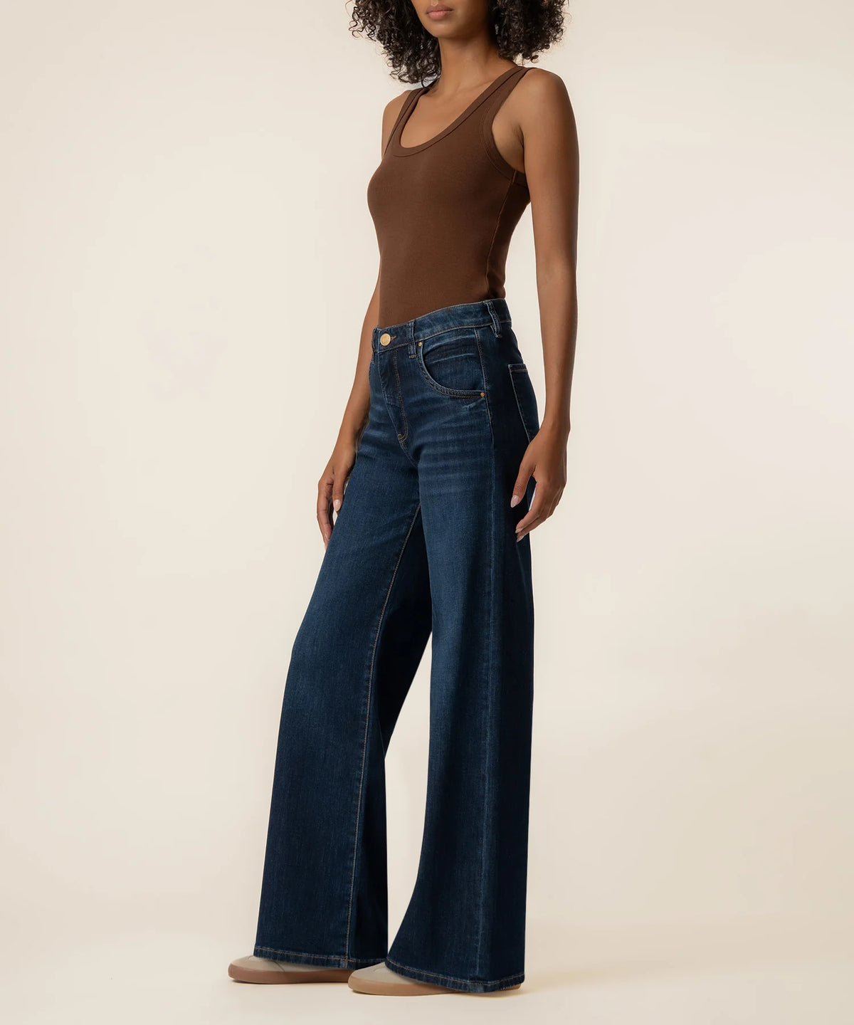 Maya High Rise Wide Leg - Angelically Wash