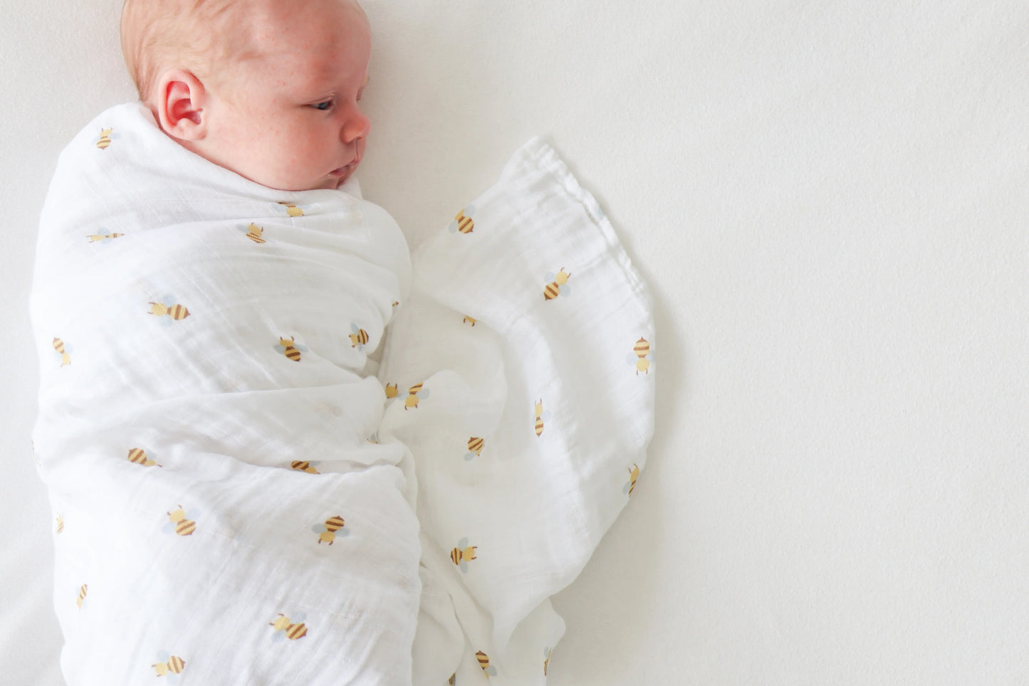 Cotton Muslin Swaddle - Bees