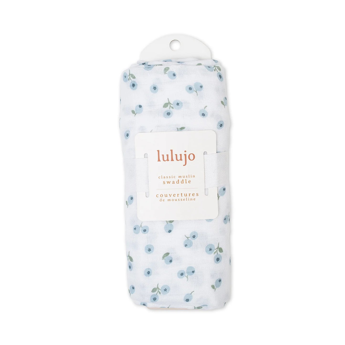 Cotton Muslin Swaddle - Blueberries