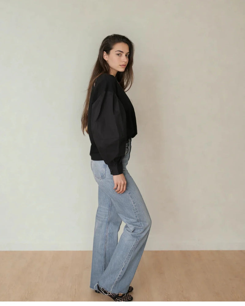 Lacelle Long Sleeve Blouse - Black