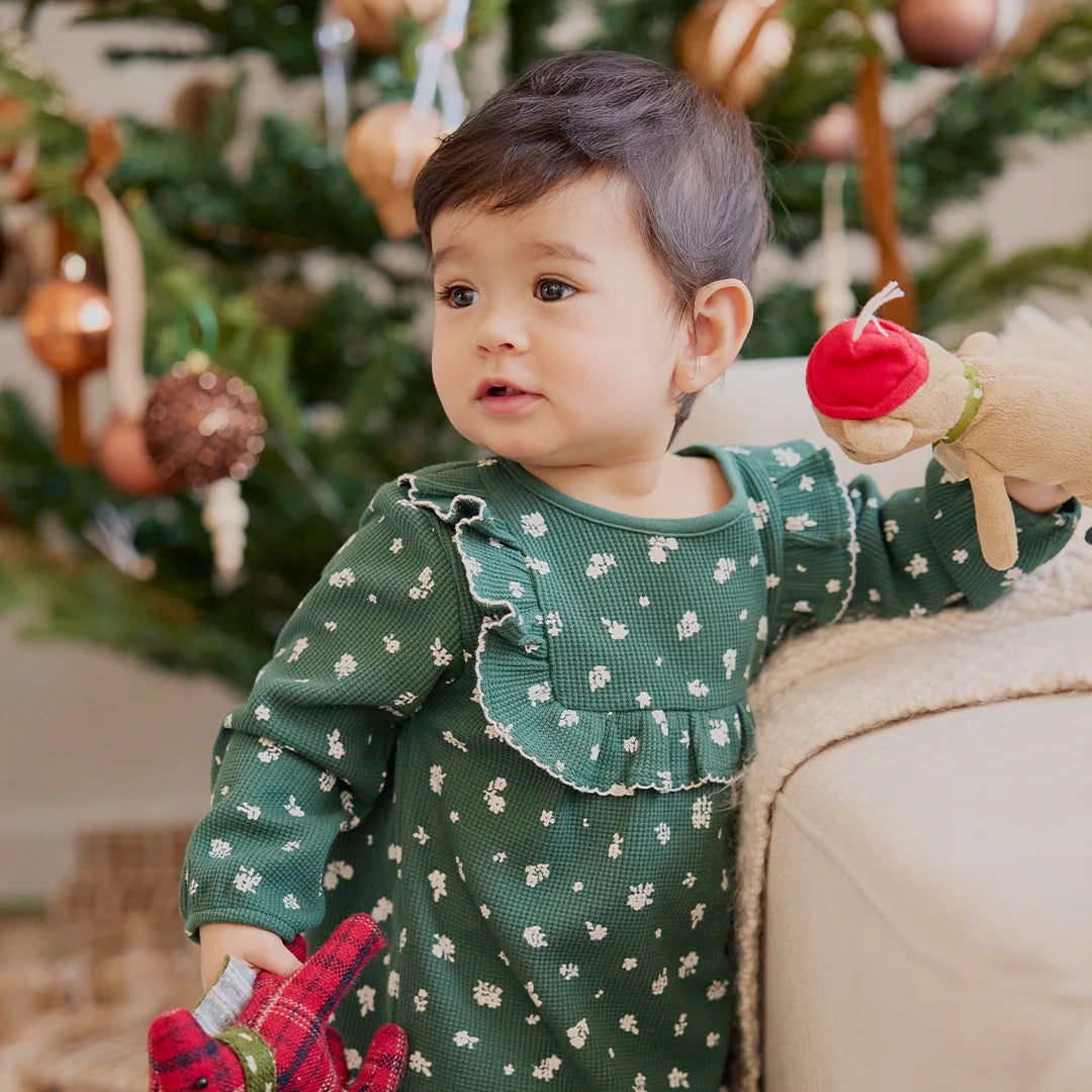 Thermal Dress Set - Dark Green Floral