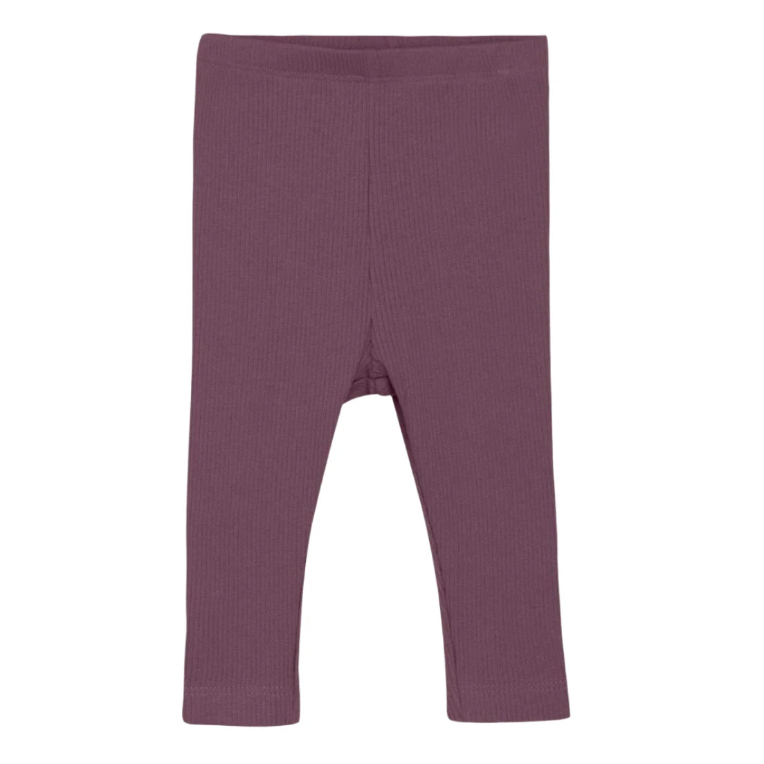 Modal Ribbed Leggings - Black Plum