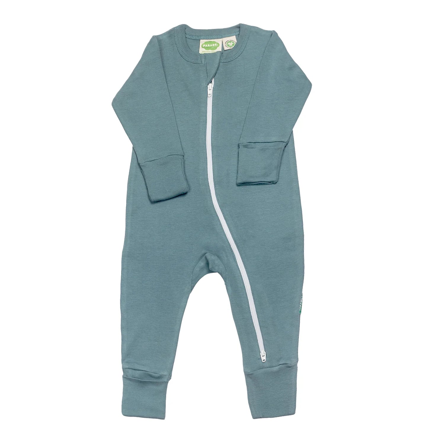 Organic Cotton Zip Romper - Ocean