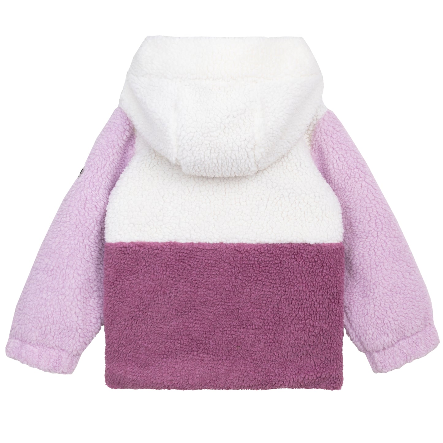 Colour Block Sherpa Jacket - Pink
