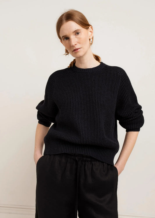 Avery Crew Neck Sweater - Black