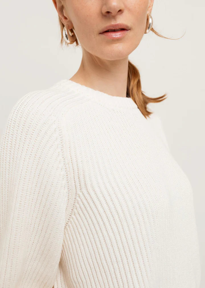 Avery Crew Neck Sweater - Gardenia