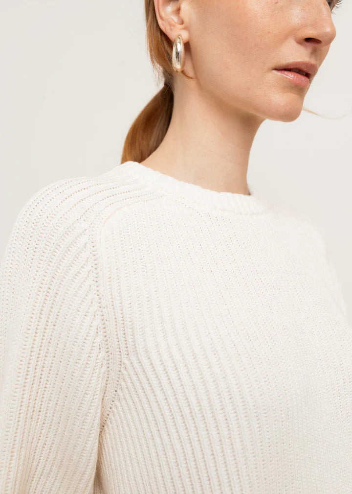 Avery Crew Neck Sweater - Gardenia