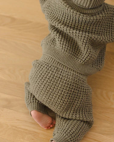Chunky Knit Pant - Forest