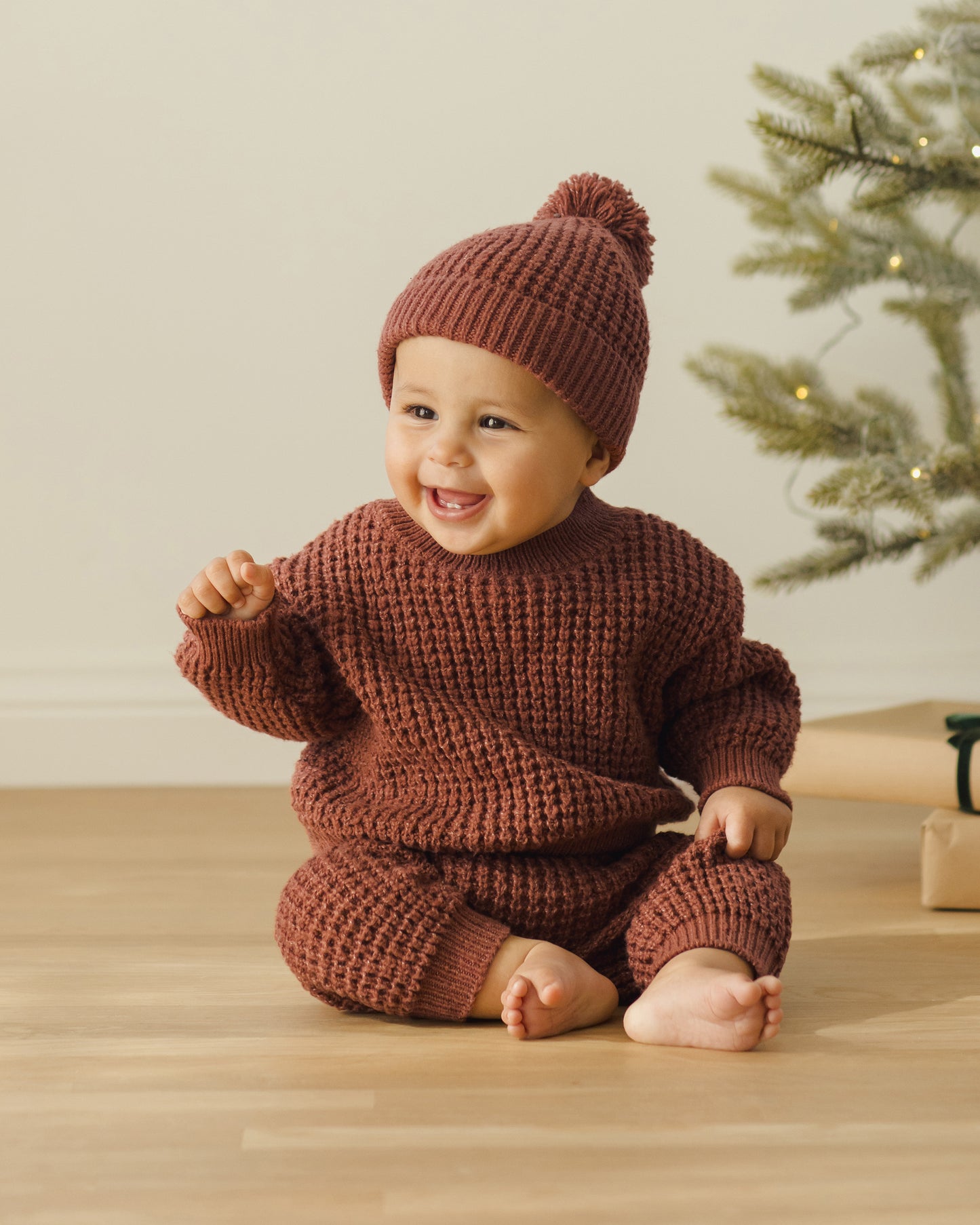 Chunky Knit Sweater - Cranberry